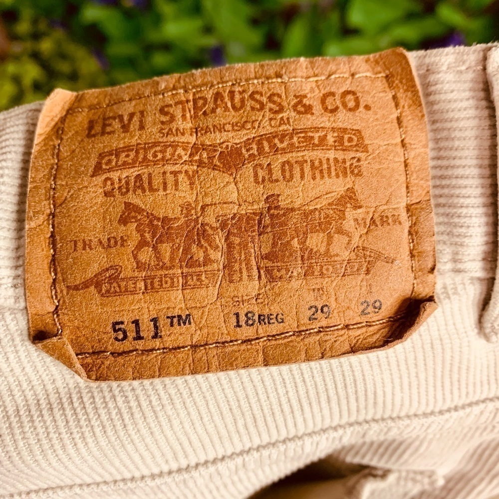 Levi’s 511 Boys 18 Slim Corduroy Pants Cream 29x29 - Picture 11 of 15